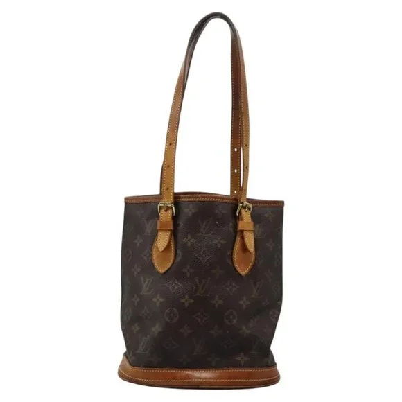 LOUIS VUITTON Monogram Bucket PM Shoulder Bag M42238 LV Auth 103423 - Picture 4 of 15